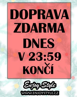 ⏰ Poslední šance! ⏰ Dnes ve 23:59 končí akce doprava ZDARMA přes Zásilkovnu 🚚✨ Neodkládej nákup na zítra – vyber si své...